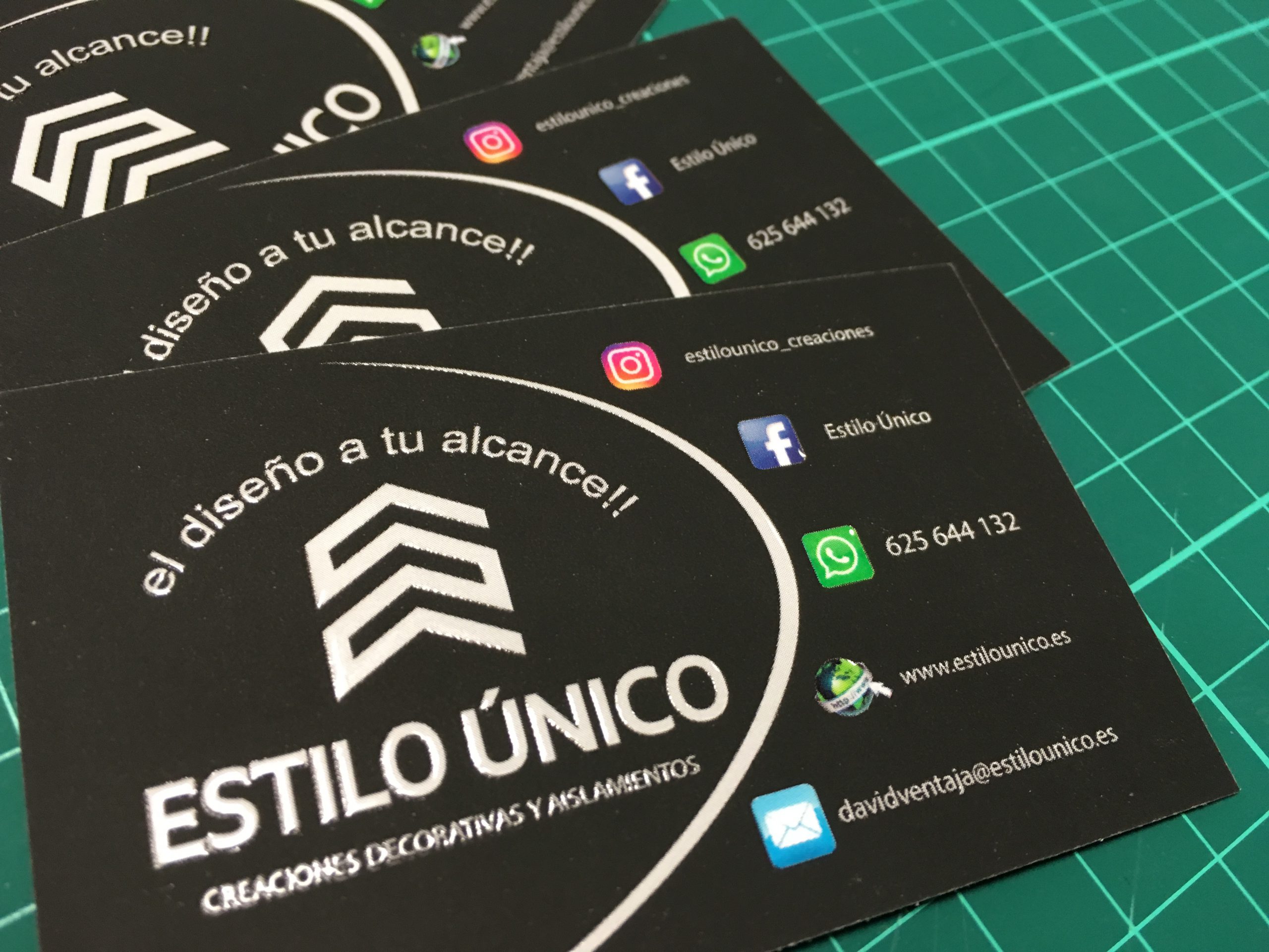 tarjetas de visita con relieve a tarragona